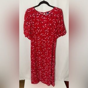 Old Navy Puff-Sleeve Floral Maxi Shift Dress - XL